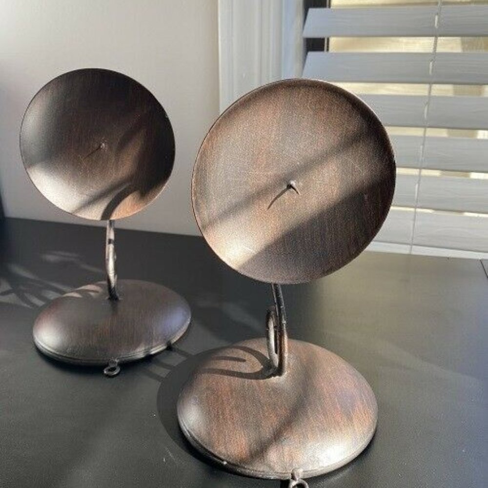 2 pcs Iron Wall Sconces Candles Holder Hanging Wall Mount Home Decor